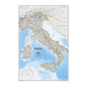 Italy Classic Wall Map National Geographic